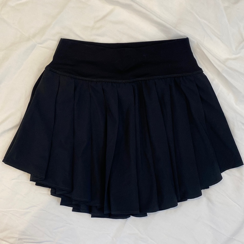 Aerie Offline tennis mini skirt, black, size XS